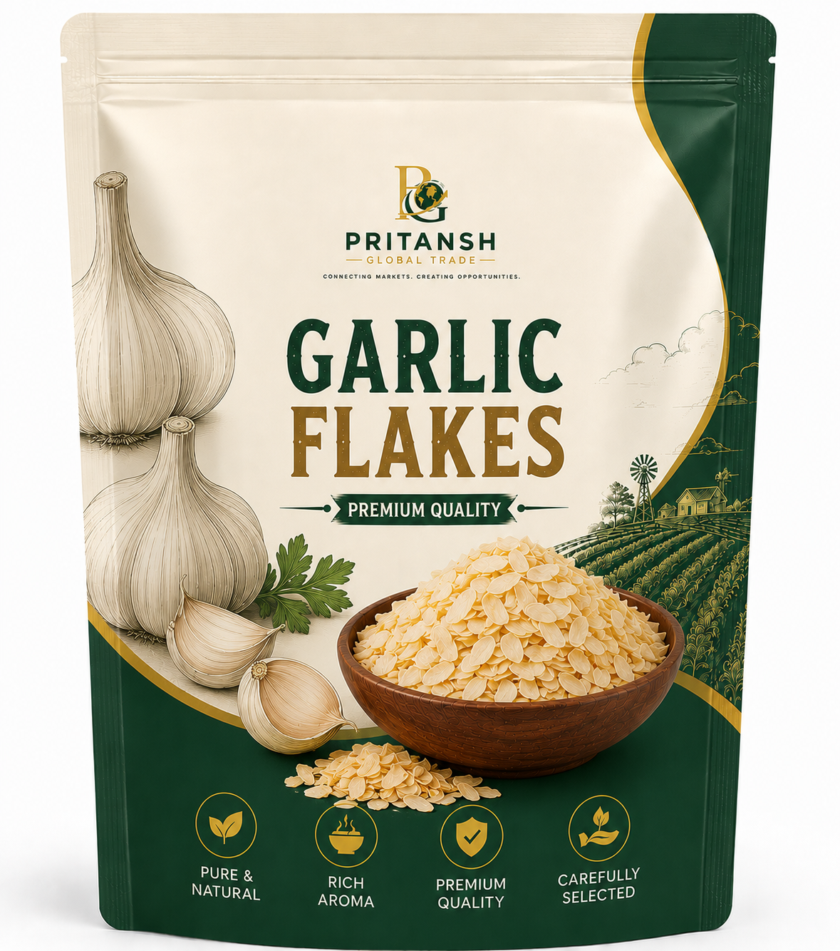 Home garlic flakes