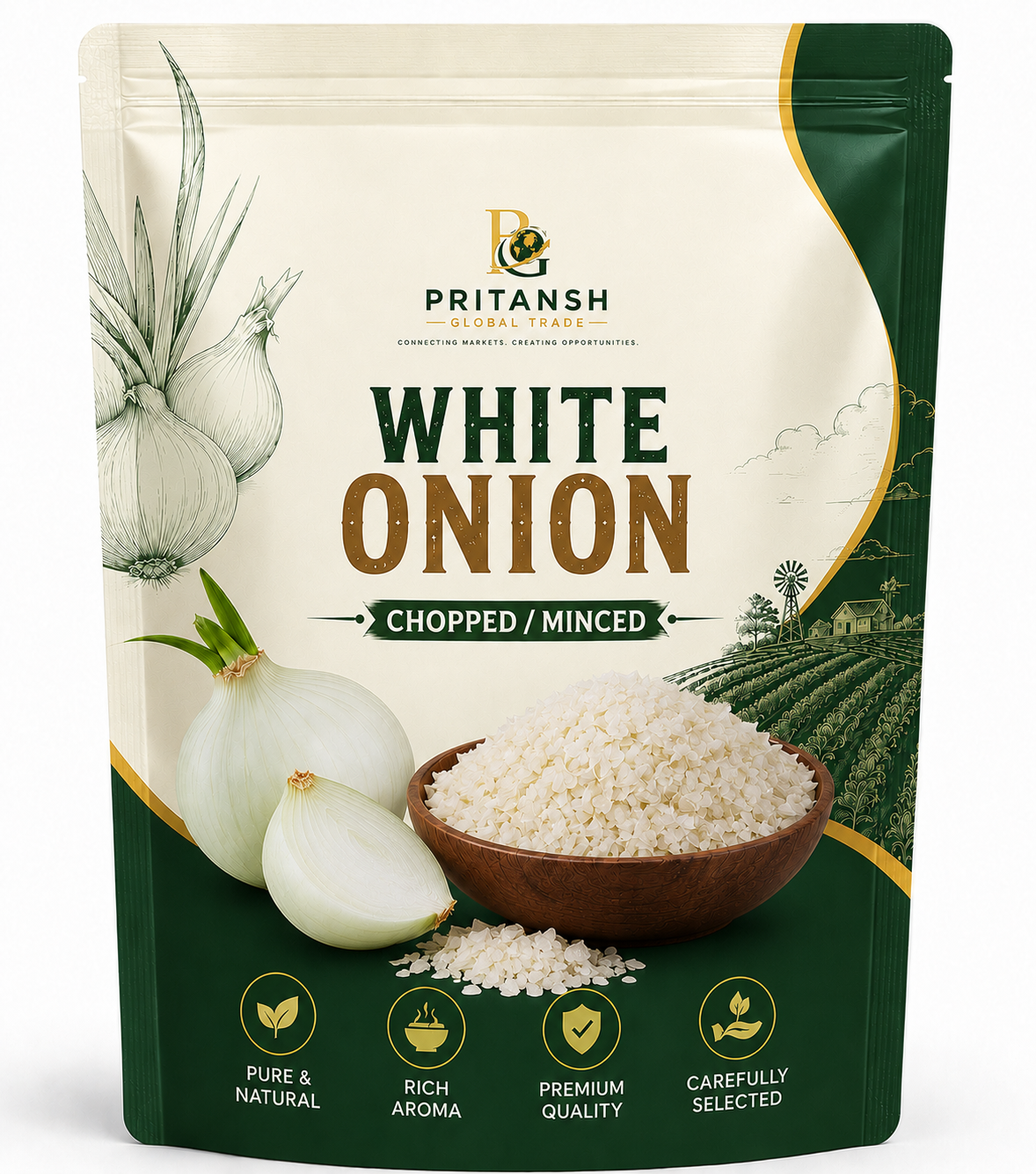 Home white onion choppedminced